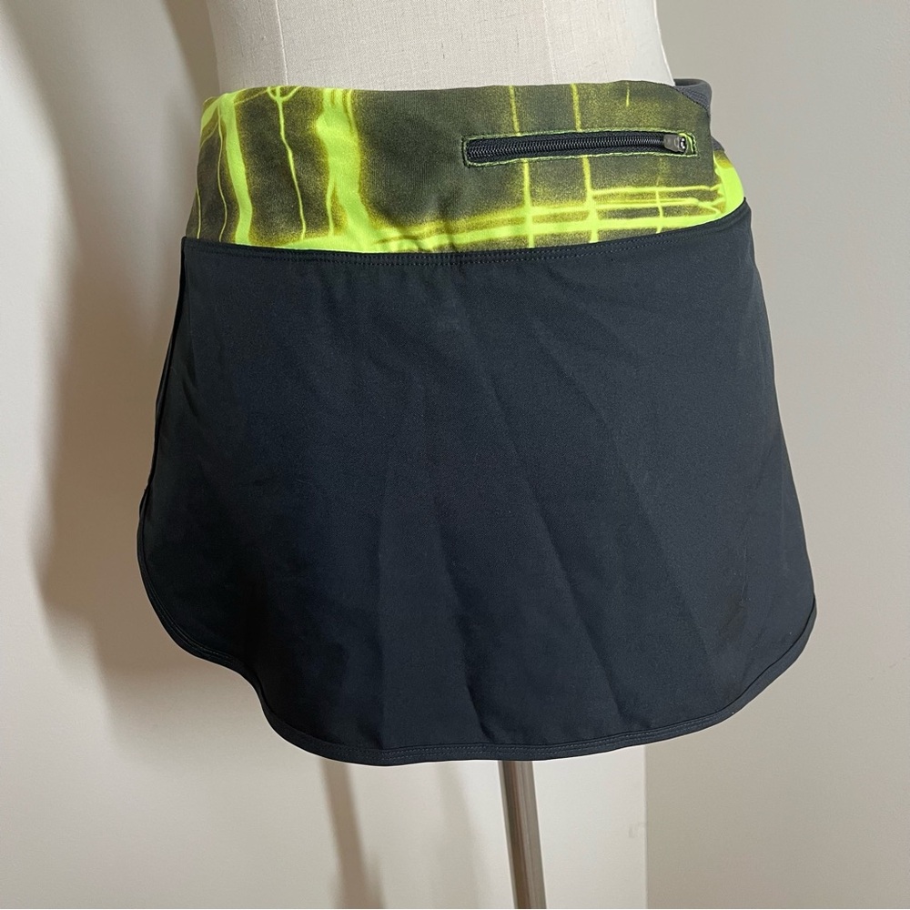 Nike Women’s Black Yellow Dri-Fit Tennis/Golf/Swim Skirt Panty Zip Pocket- SZ S - Picture 2 of 10